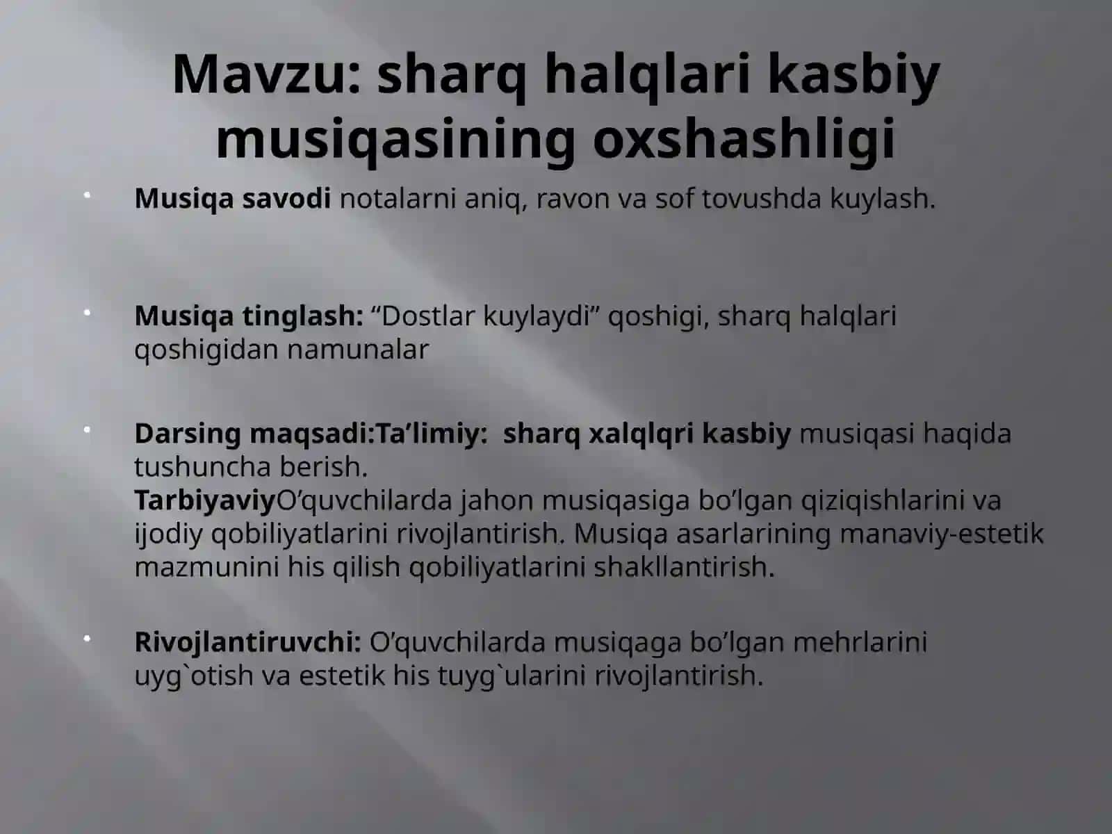 SHARQ XALQLARI KASBIY MUSIQASINING 0‘XSHASHLIGI 2