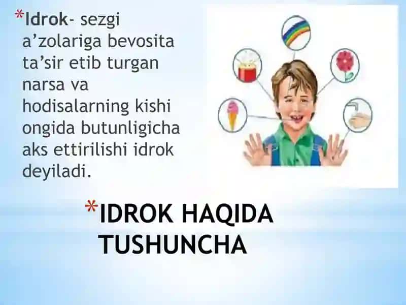 Idrokning umumiy tavsifnomasi 2