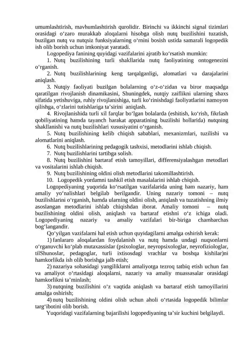 Logopediya fanining nazariy va metodologik asoslari 2