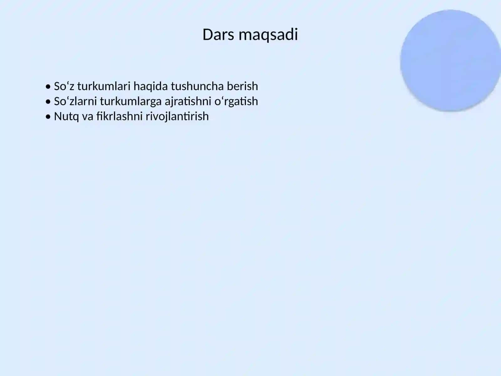 Ona tili fanidan dars ishlanmasi 2