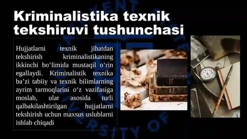 Hujjatlarni kriminalistik texnik tekshirish 2
