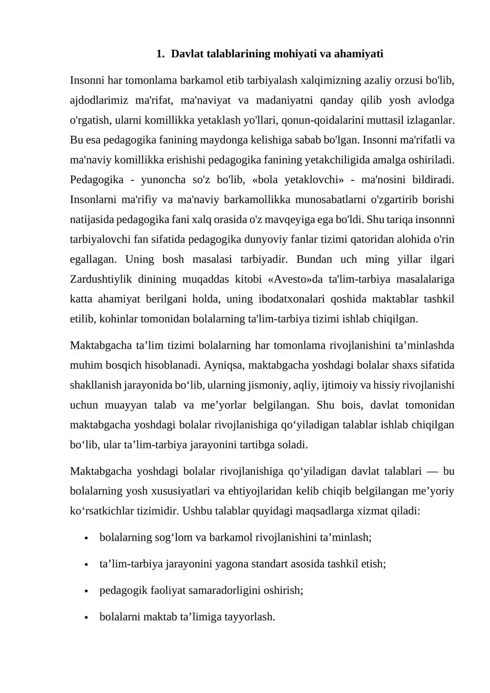 Davlat talablari 2