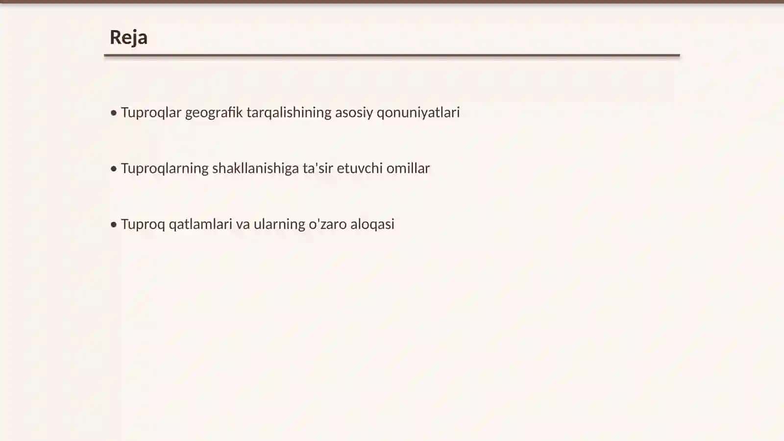 Tuproqlar geografik tarqalishining asosiy qonuniyatlari. Tuproq- geografik rayonlashtirish 2
