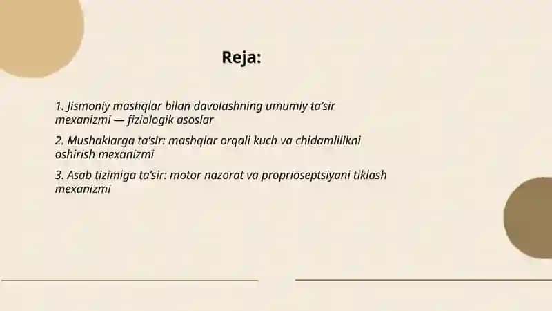 Jismoniy mashqlar bilan davolashning ta'sir mexanizimini oʻrganish. Shkastlanishlar klassifikatsiyasi 2