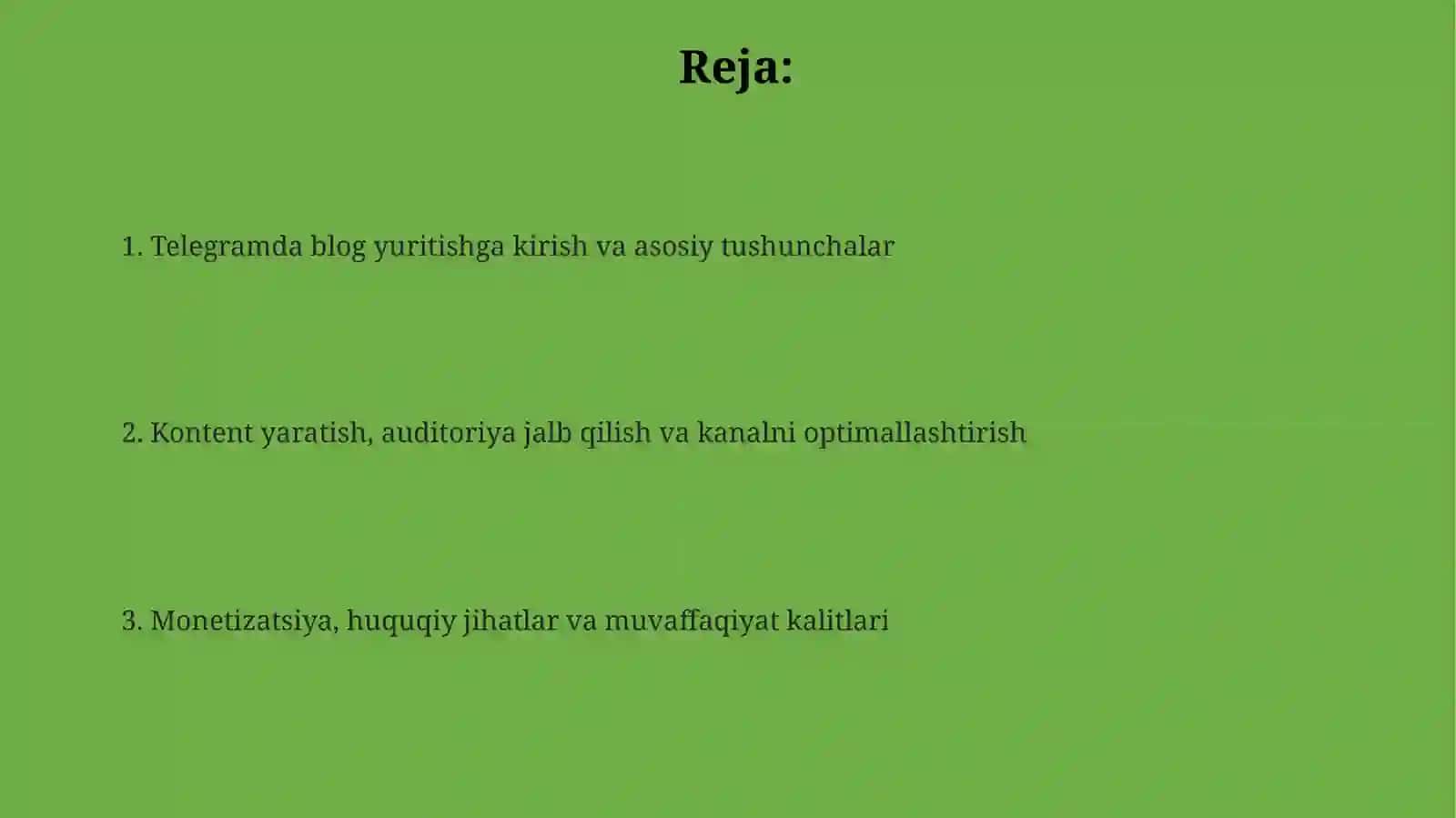 Teligramda blogyuritish 2