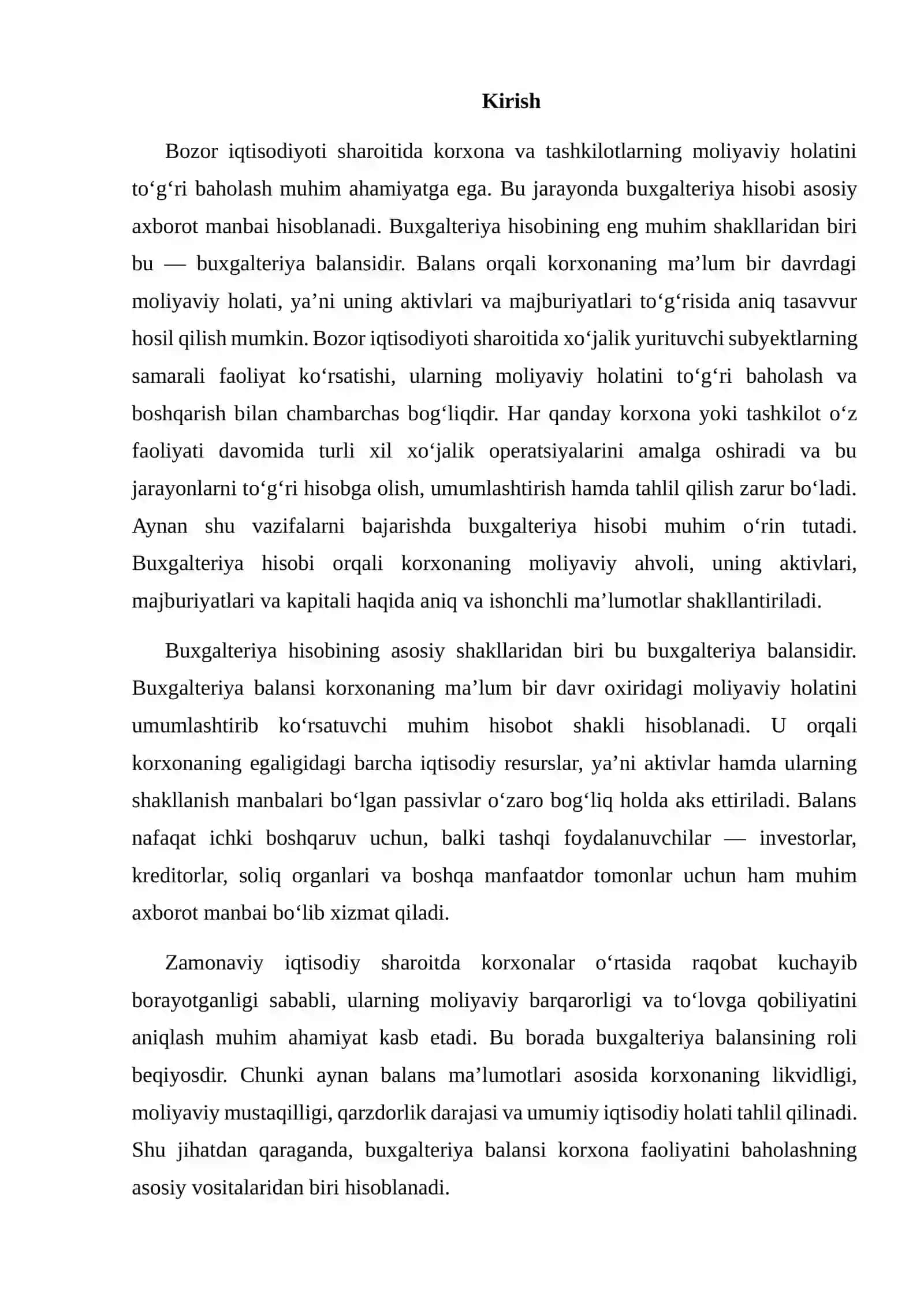 BUXGALTERIYA BALANSI: MAZMUNI VA TUZILISHI 2
