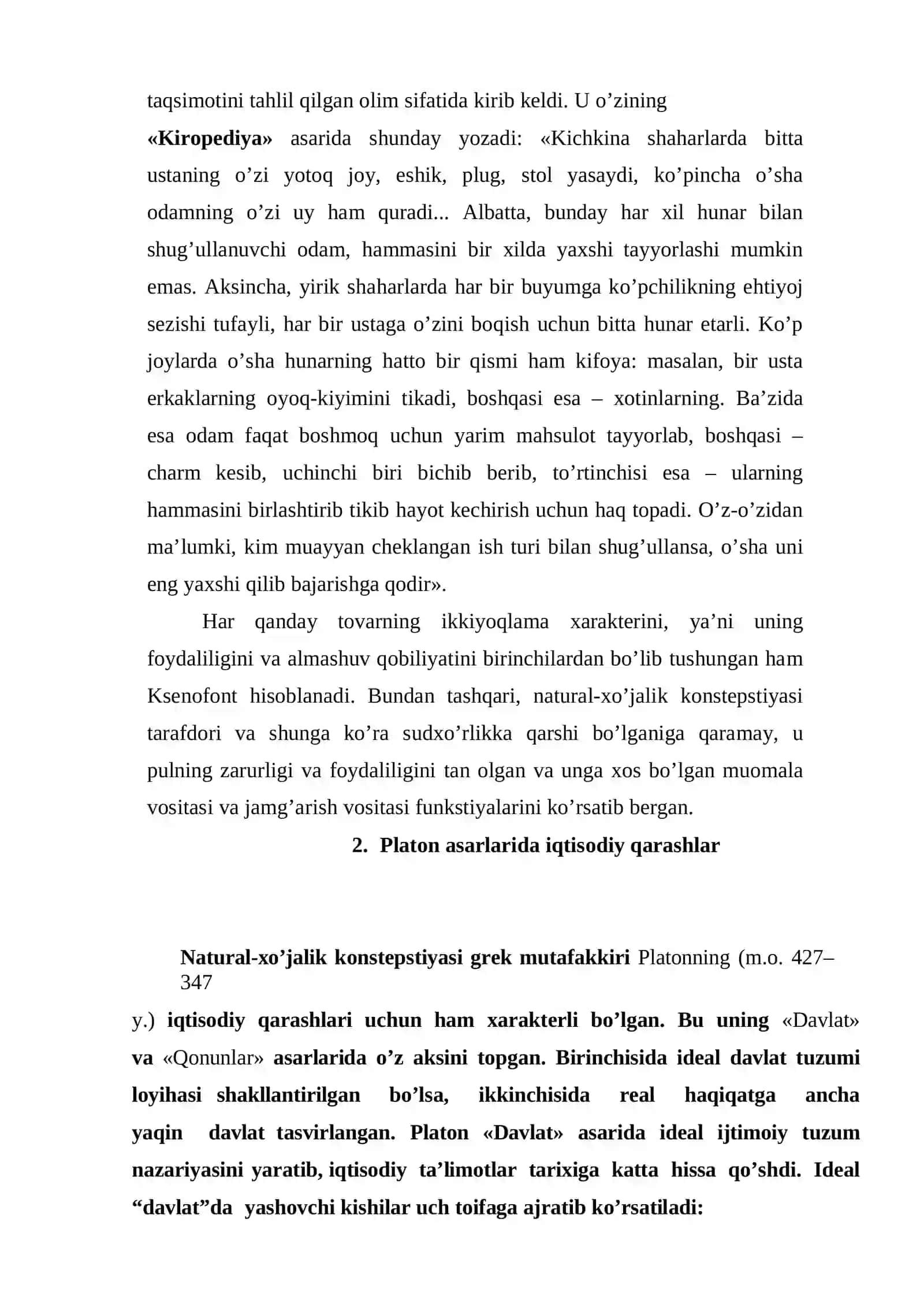 Qadimgi Yunonda iqtisodiy ta’limotlarning vujudga kelishi Gomer, Ksenofot asarlarida iqtisodiy qarashlar 2