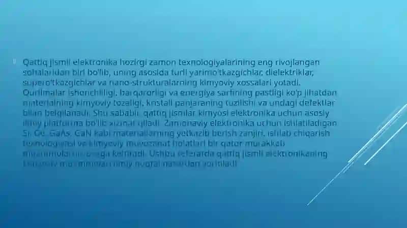 Noorganik kimyoning zamonaviy muammolari 2