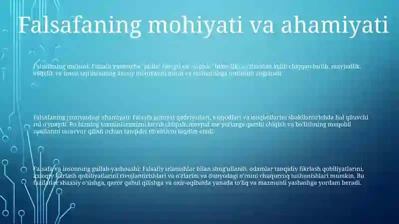 Falsafaning Jamiyatdagi Ahamiyati 2