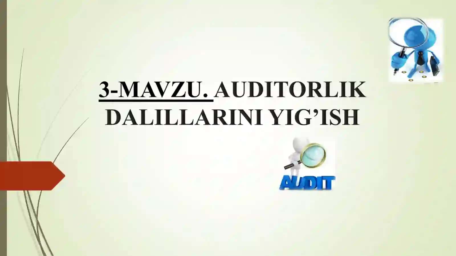 Auditorlik dalillar va ularni olish usullari 2