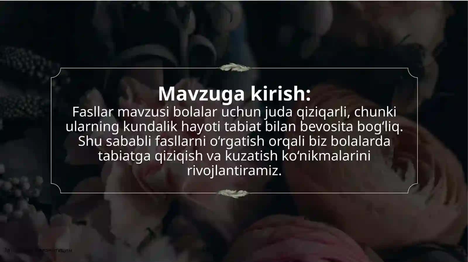 Fasllar mavzusi 2