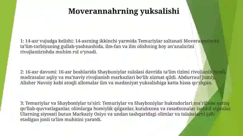 14-Asrning Ikkinchi Yarmi 16-Asr Boshlarida Movarounnahrda Boshlanğich Ta'Lim Tarbiya 2