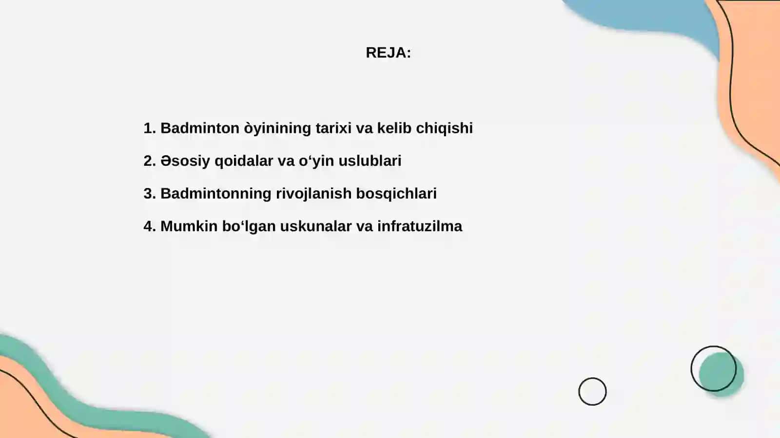 Badminton òyinining kelib chiqishi,qoidalari va rivojlanish tarixi 2