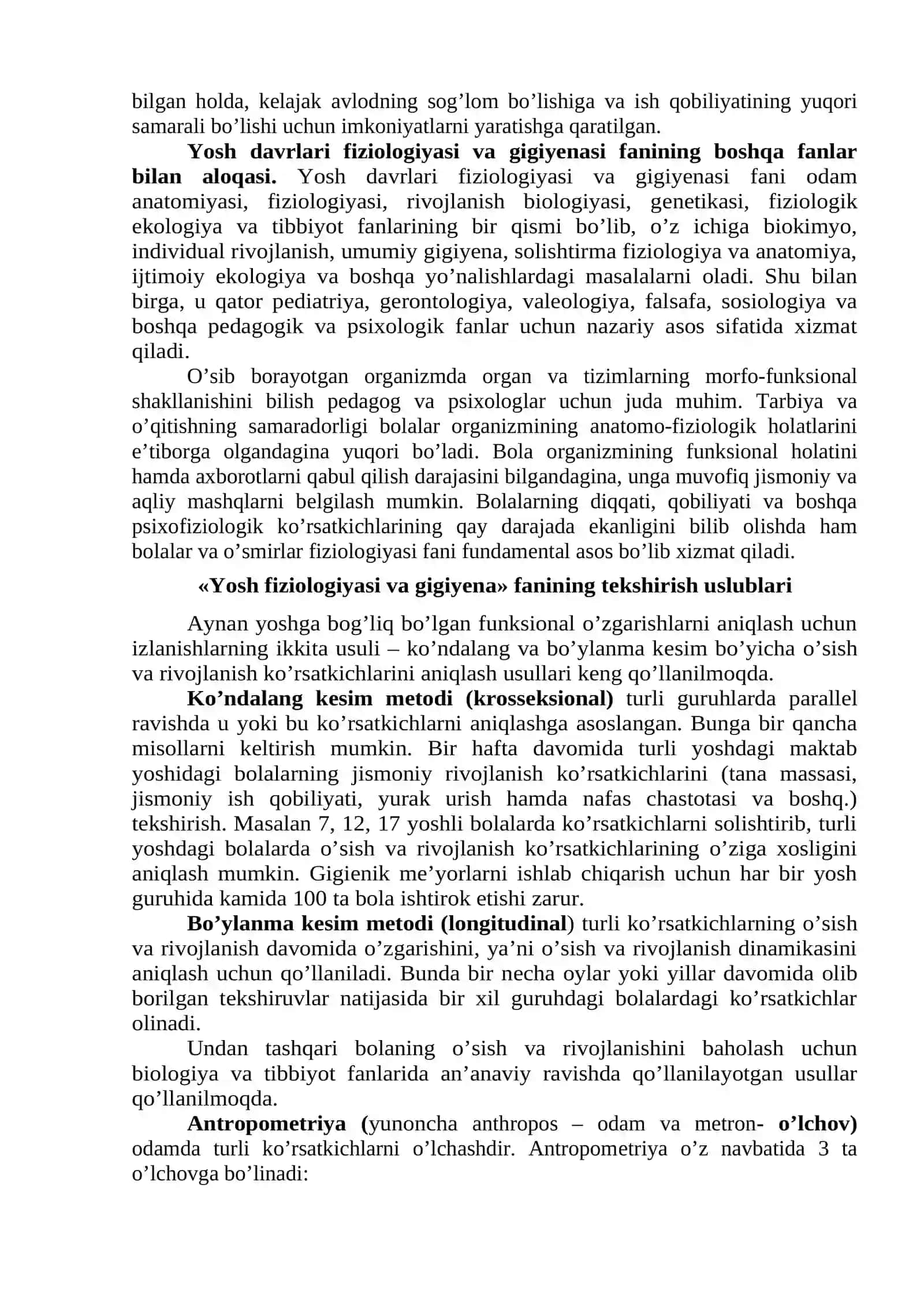 Yosh fiziologiyasi va gigiyena 2