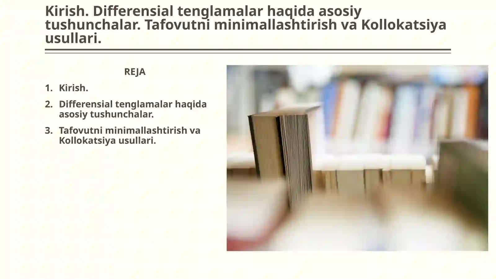 Oddiy differentsial tenglamalar 2