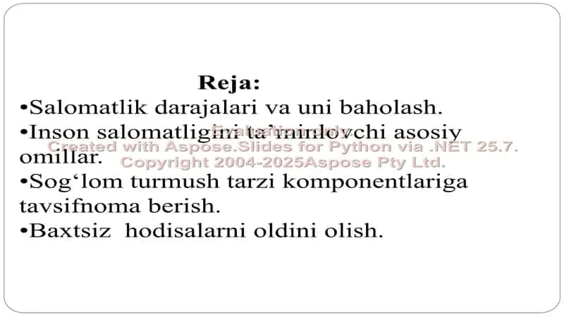Salomatlik haqida tushuncha 2