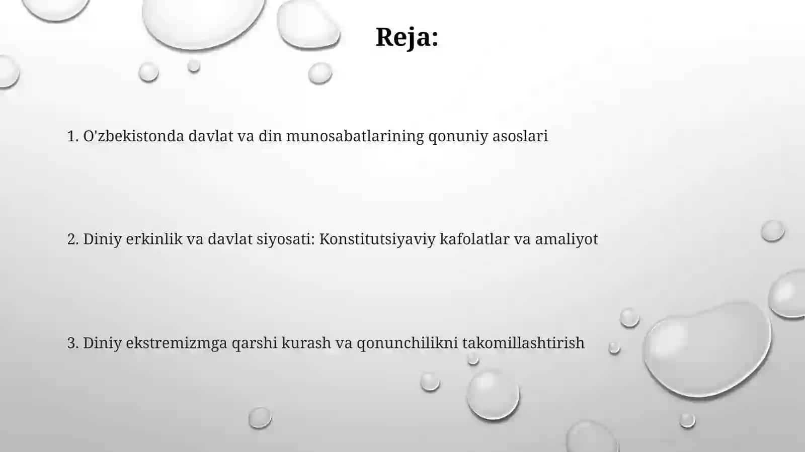 Oʻzbekistonda davlat va din munosabatlariga doir qonun xujjatlari 2