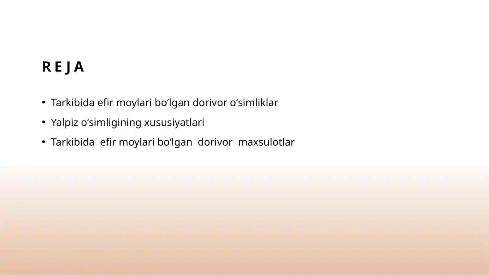 Tarkibida efir moylari boʻlgan dorivor oʻsimliklar va maxsulotlar 2