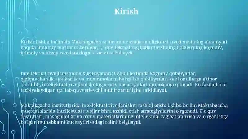 Maktabgacha TaʼLim Tashkilotlarida Aqliy Tarbiyani Tashkil Etish:) 2