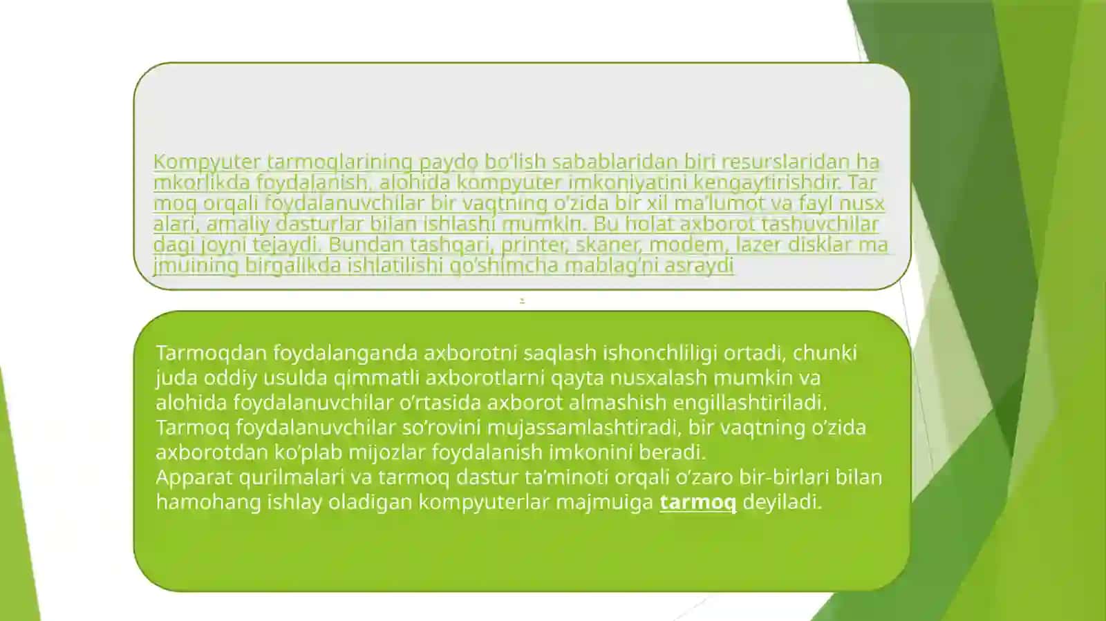 LOKAL TARMOQDA MA’LUMOTLAR ALMASHINUV MODELI 2