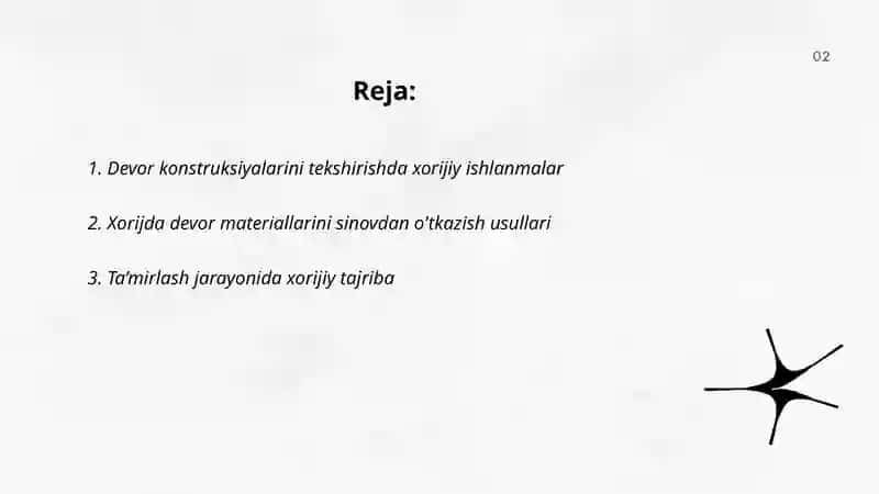 Devor konstruksiyalarini tekshirish va ta’mirlash 2