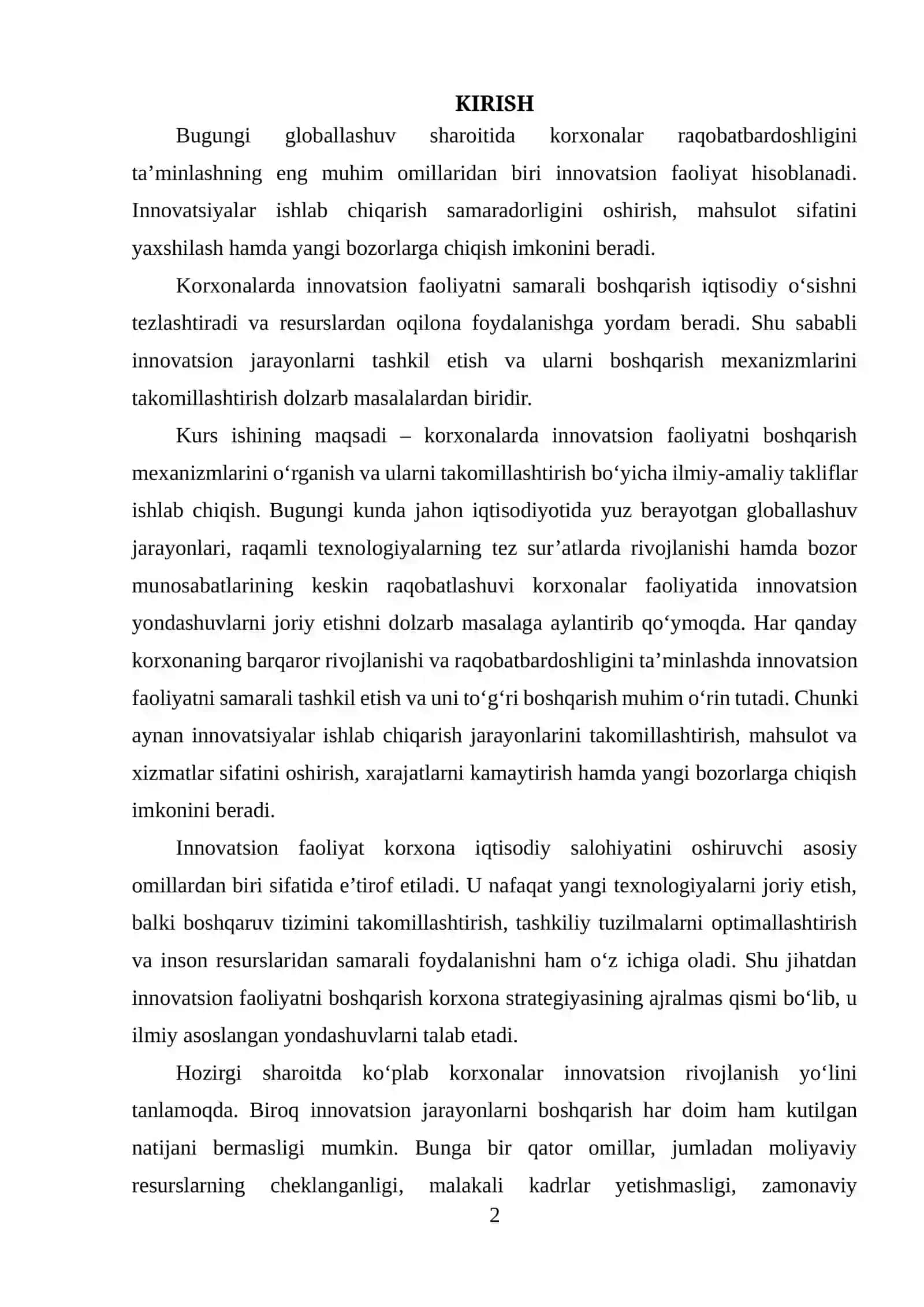 INNOVATSION FAOLIYATNI BOSHQARISH MEXANIZMLARINI TAKOMILLASHTIRISH 2