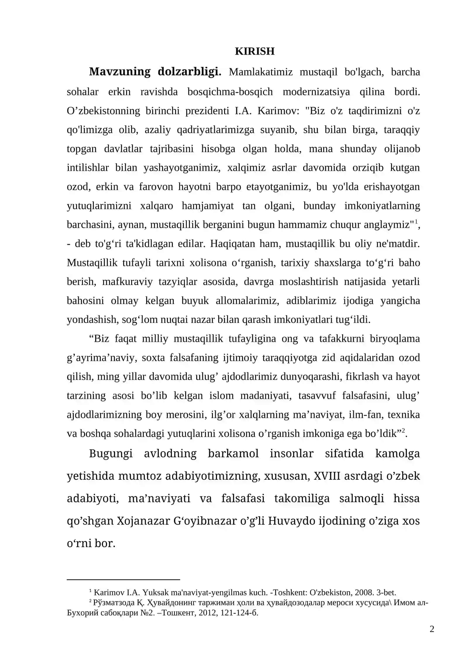 MUMTOZ ASARLARNING BADIIY XUSUSIYATLARI (HUVAYDO IJODI MISOLIDA) 2