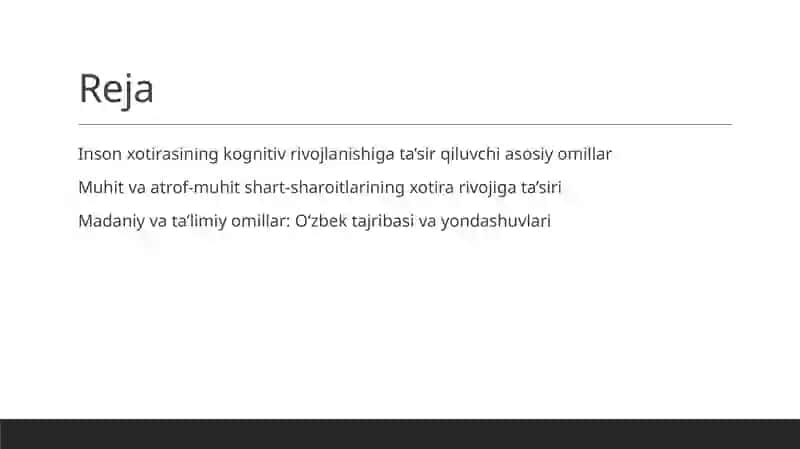 Inson xotirasi rivojining asosiy omillari va shart-sharoitlari 2