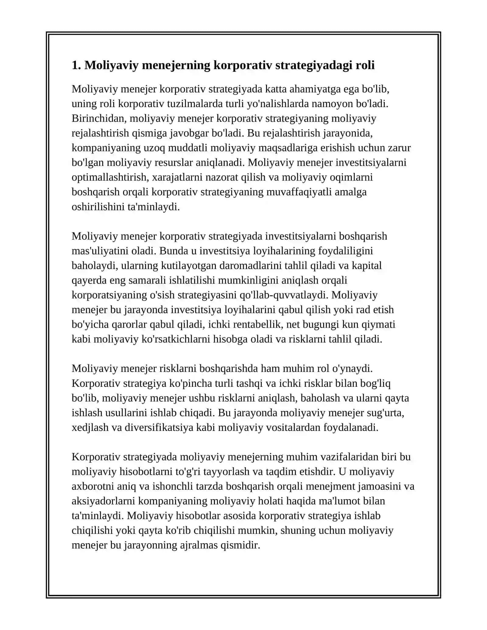 KORPORATIV TUZILMALARDA MOLIYAVIY MENEJERINING ROLI 2