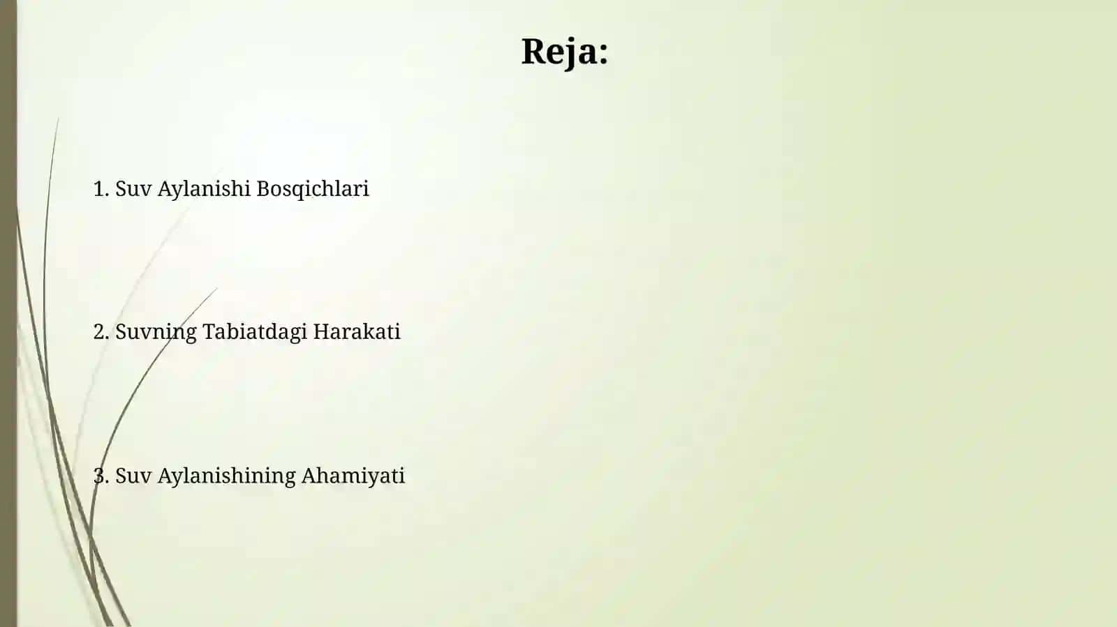 Suvning tabiatda aylanishi 2