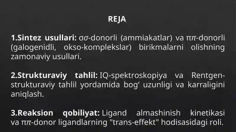 σ-VAππ- DONORLI LIGANDLARNING KOORDINATSION BIRIKMALARI 2
