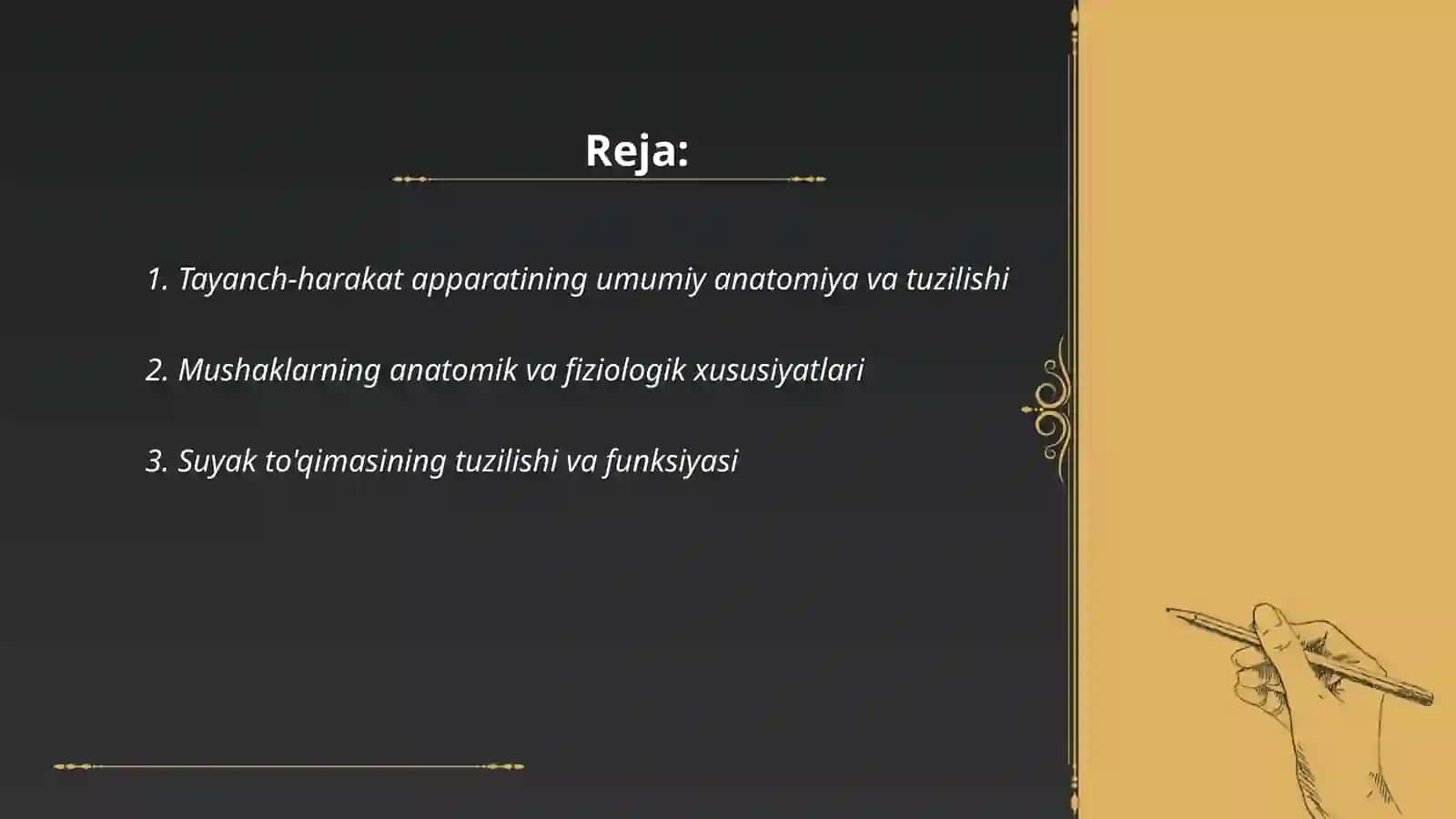 Tayanch harakat aparatining anatomik fiziologik xususiyatlari. Shikastlar haqida tushuncha. Yumshoq to'qima shikastlari. Lat yeyish, paylar cho'zilishi, uzilishi. Suyaklar sinishi 2