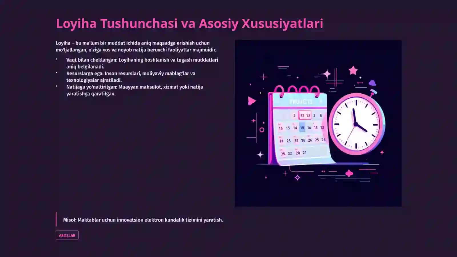 Loyiha Boshqaruvi: Konsepsiyadan Boshlashgacha 2