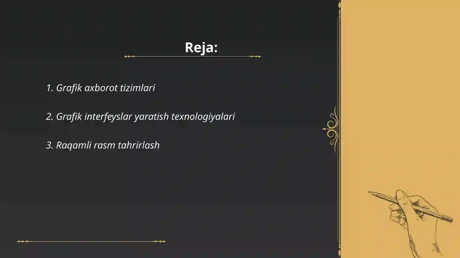 Grafik axborotlar bilan ishlash texnologiyasi 2