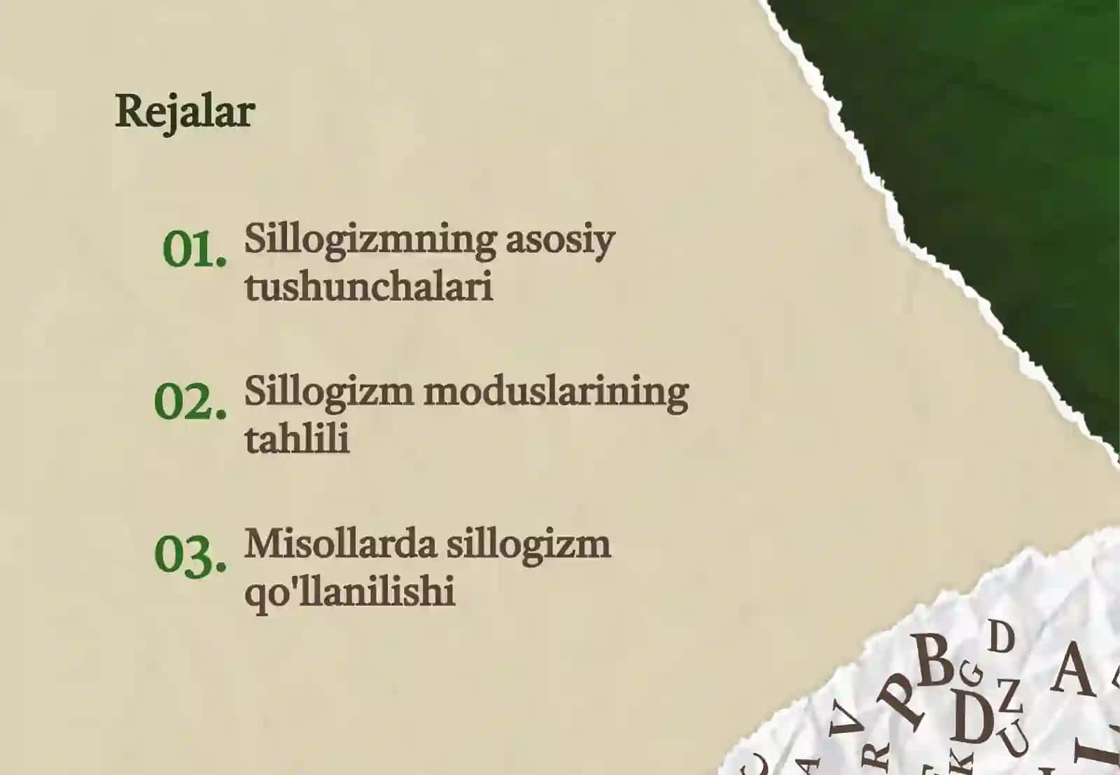 Sillogizmning umumiy qoidalari 2