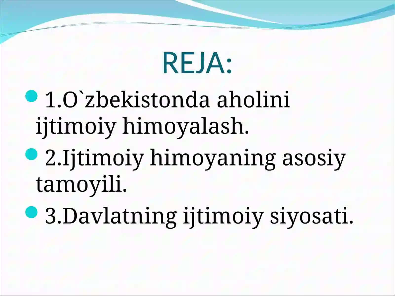Aholini ijtimoiy himoya qilish 2