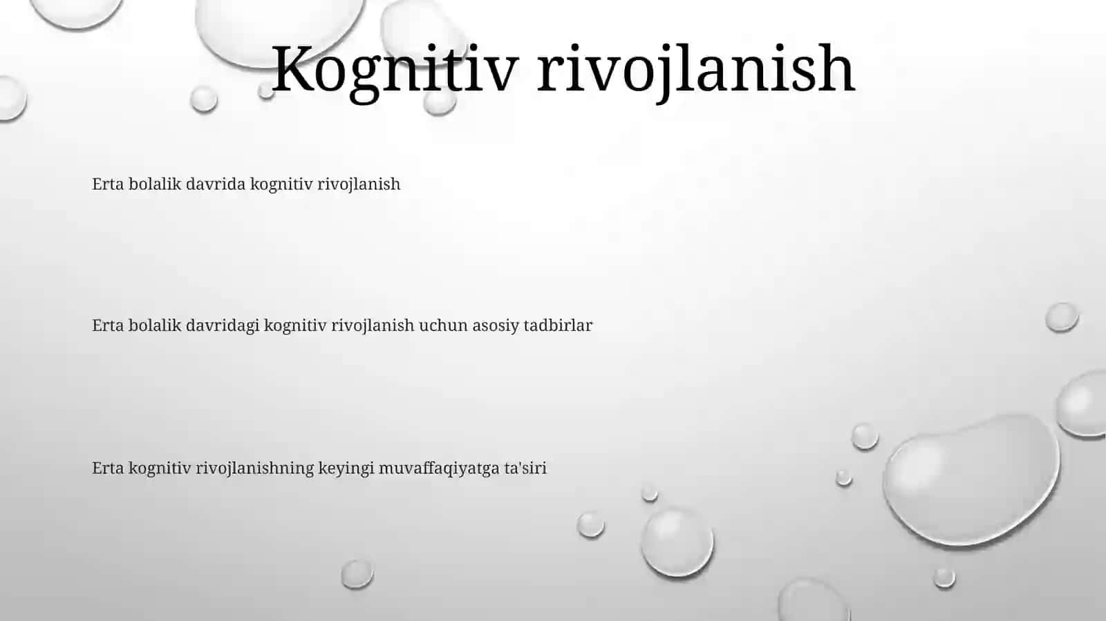 Erta bolalik davridagi kognitiv rivojlanish 2