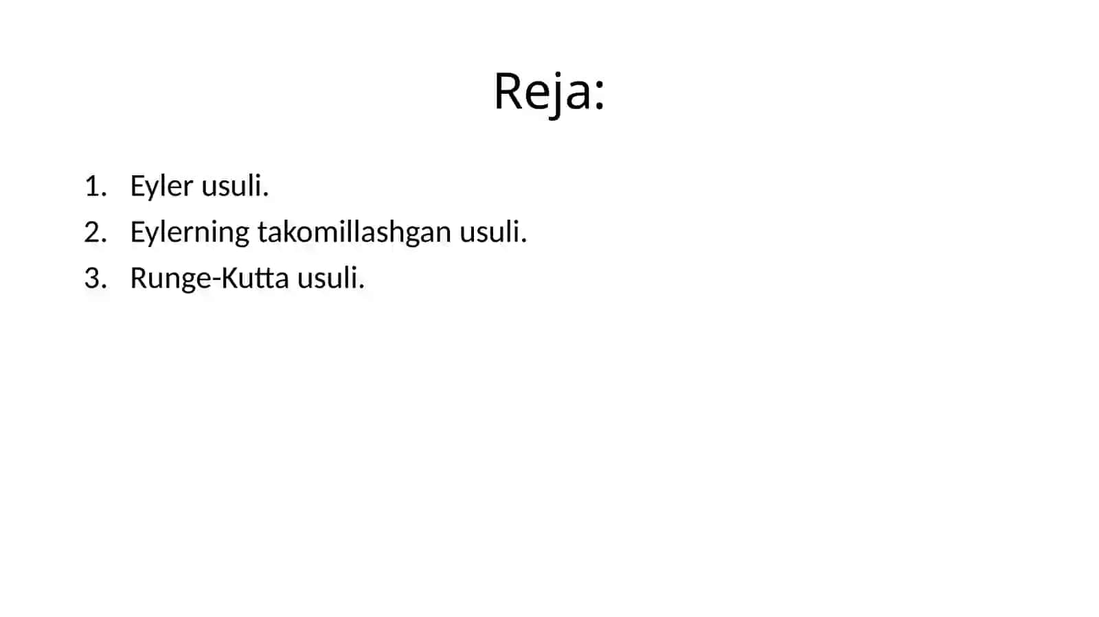 Runge-Kuttava Eyler usullari 2
