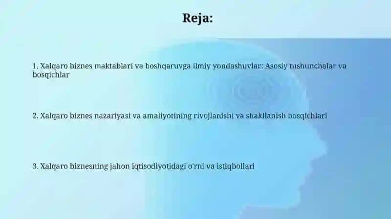 Xalqaro biznes maktablari va boshqaruvga oid ilmiy yondashuvlar 2