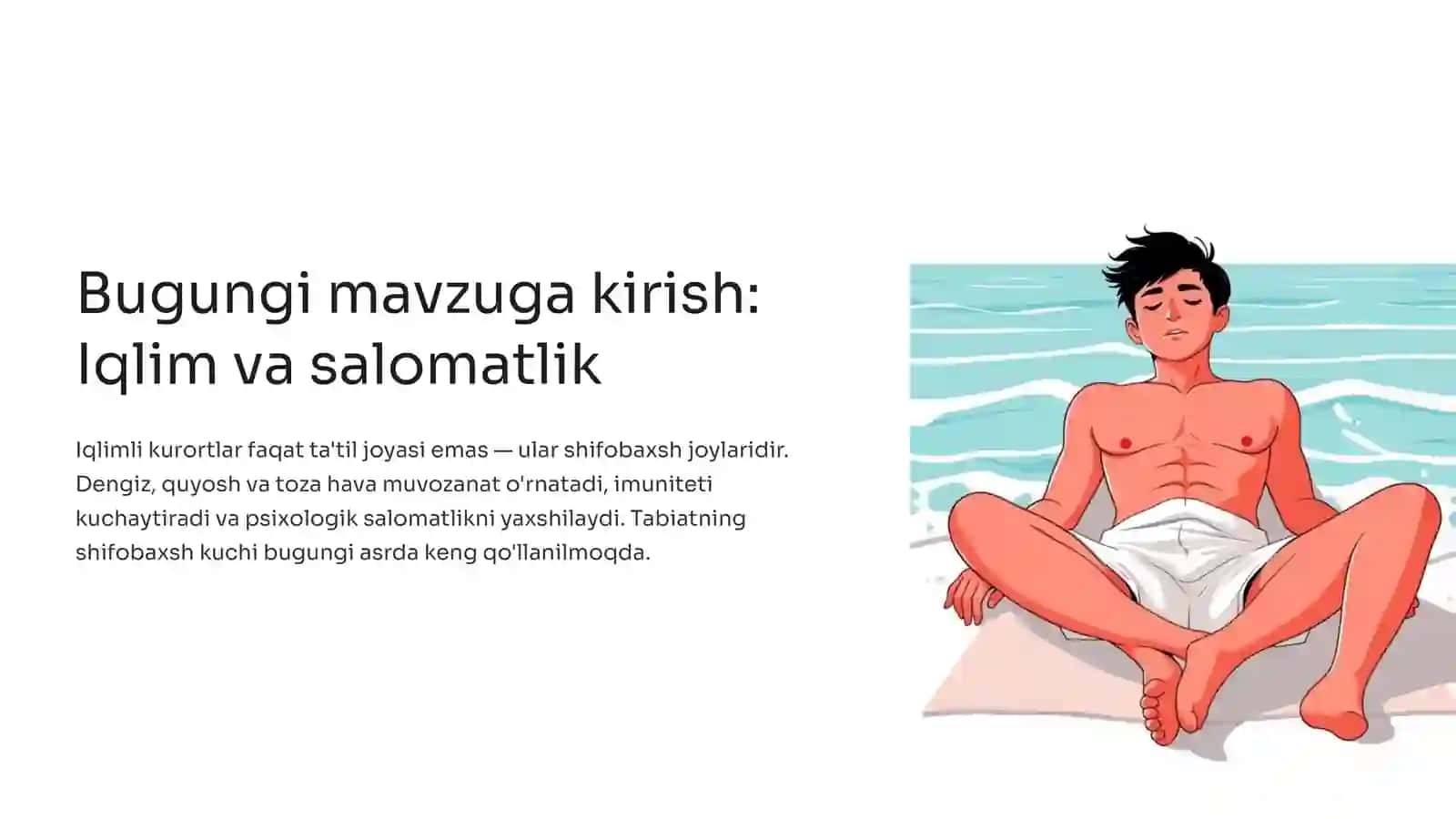 Iqlimli kurortlar va talassoterapiya 2
