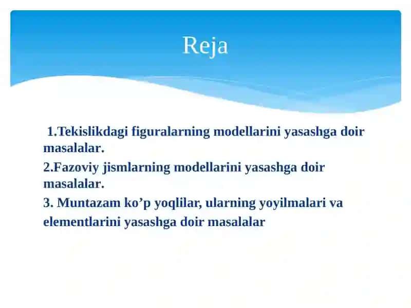 Matematikadan modellar yasashga doir masalalar 2