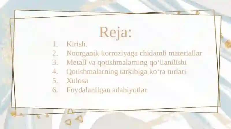 METALL VA QOTISHMALARNING MARKIROVKASI HAMDA QO‘LLANILISHI 2