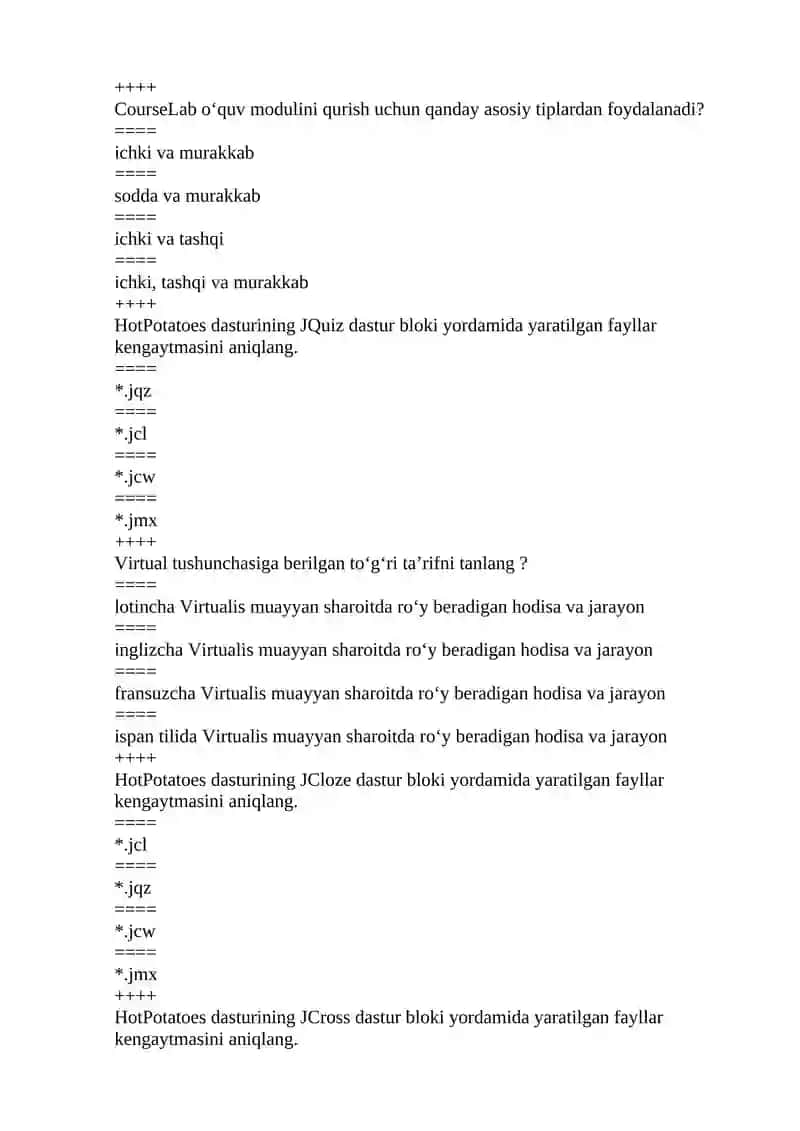 Elektron taʼlim resurslarini yaratish texnologiyalari 2