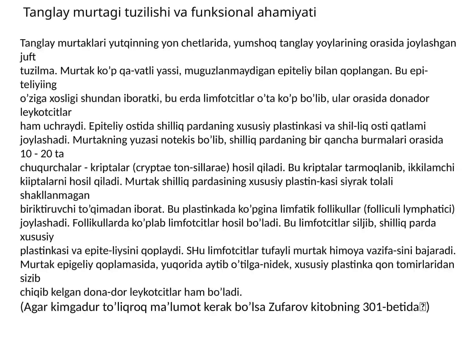 Gistologiya Imtihon 2
