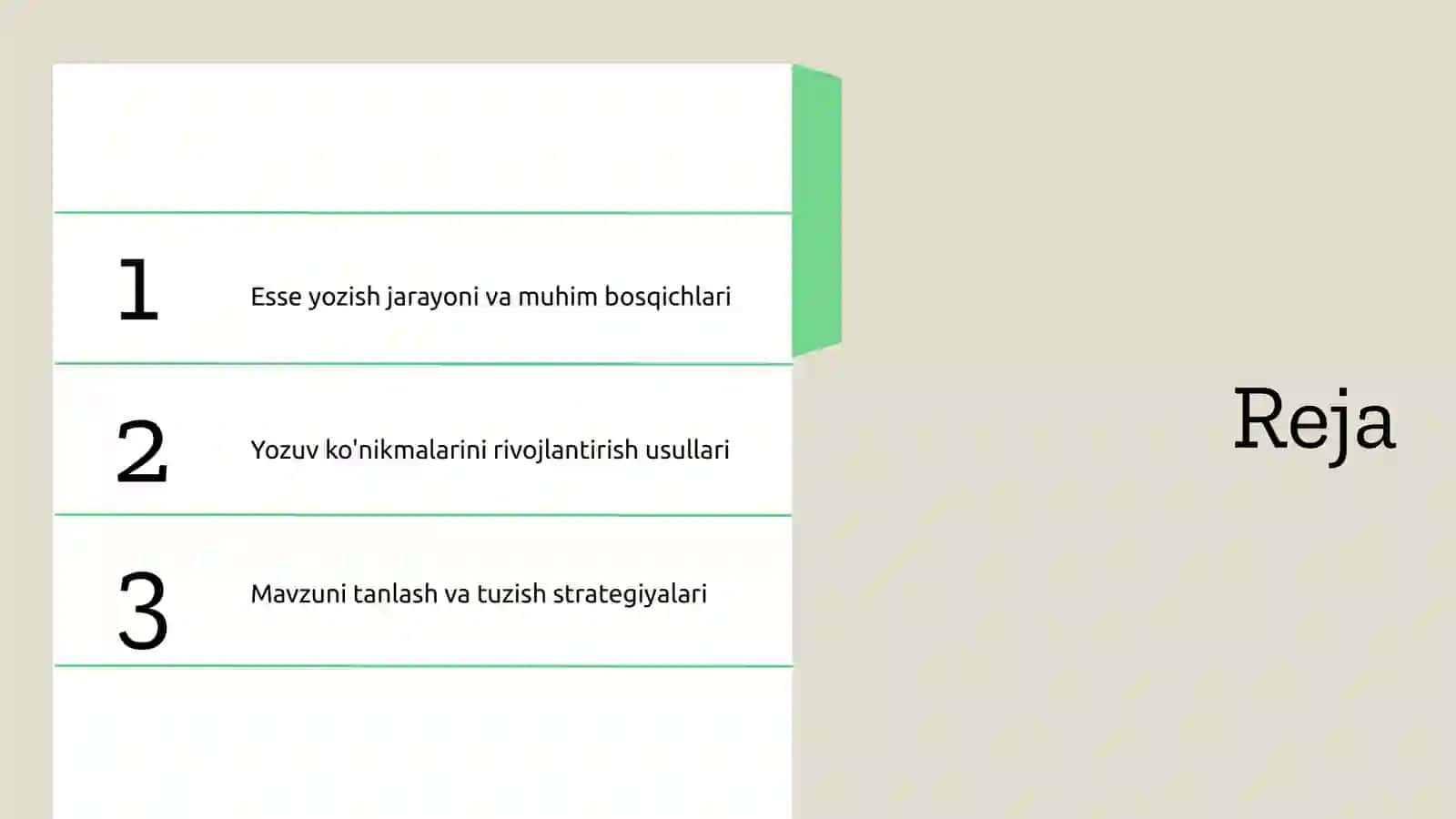 Ona tili darslarida esse yozish texnikasi 2