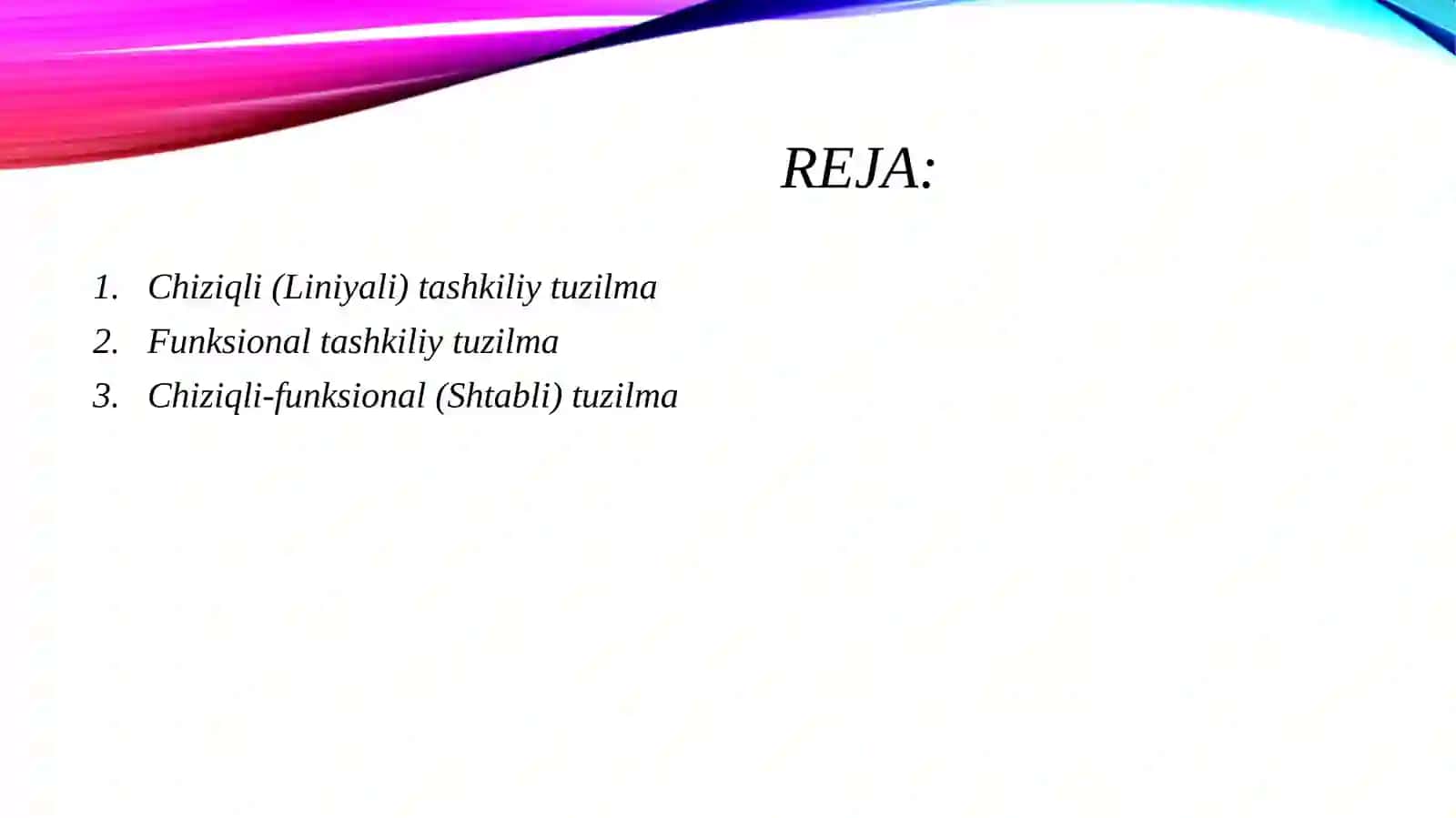 Boshqarishning tashkiliy tuzilmalari 2