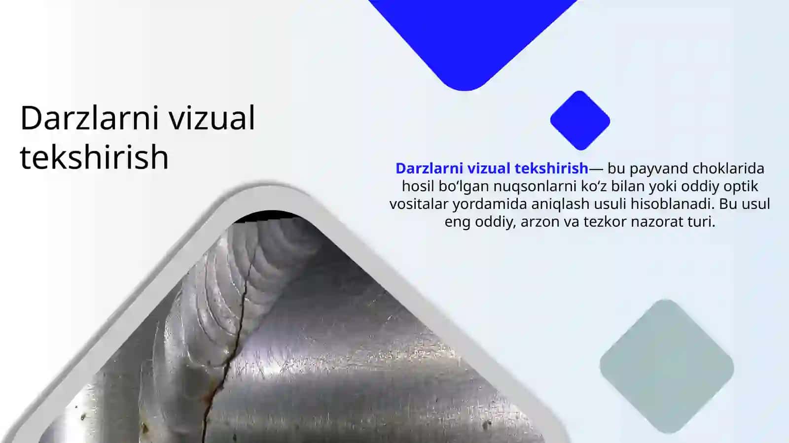 Darzlarni vizual tekshirish 2