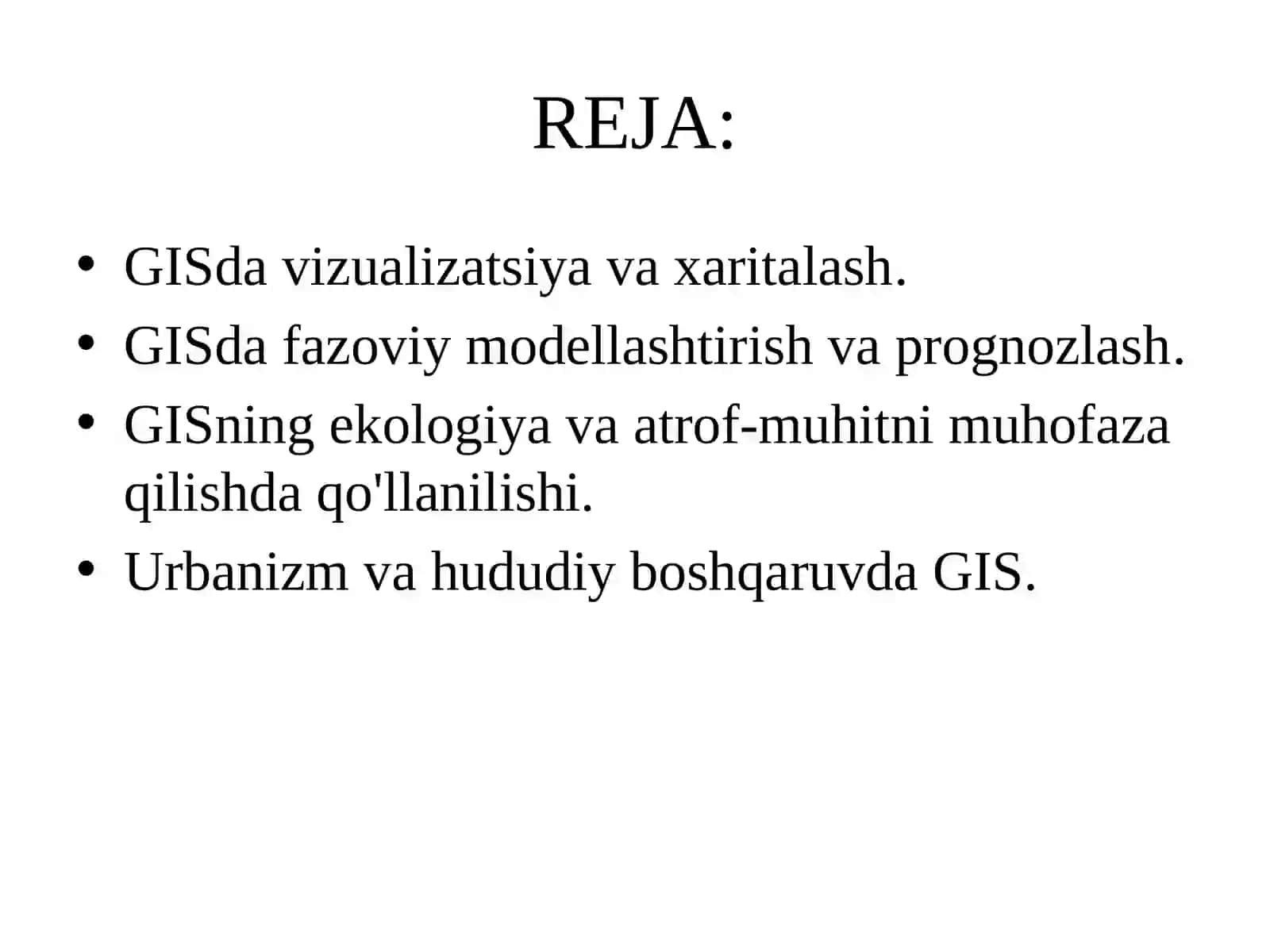 GIS dasturiy ta'minoti: mashhur platformalar haqida umumiy ma'lumot (ArcGIS, MapInfo, QGIS) 2
