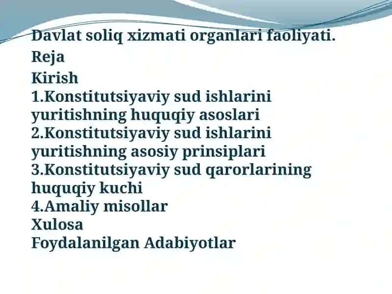 Davlat soliq xizmati organlari faoliyati 2