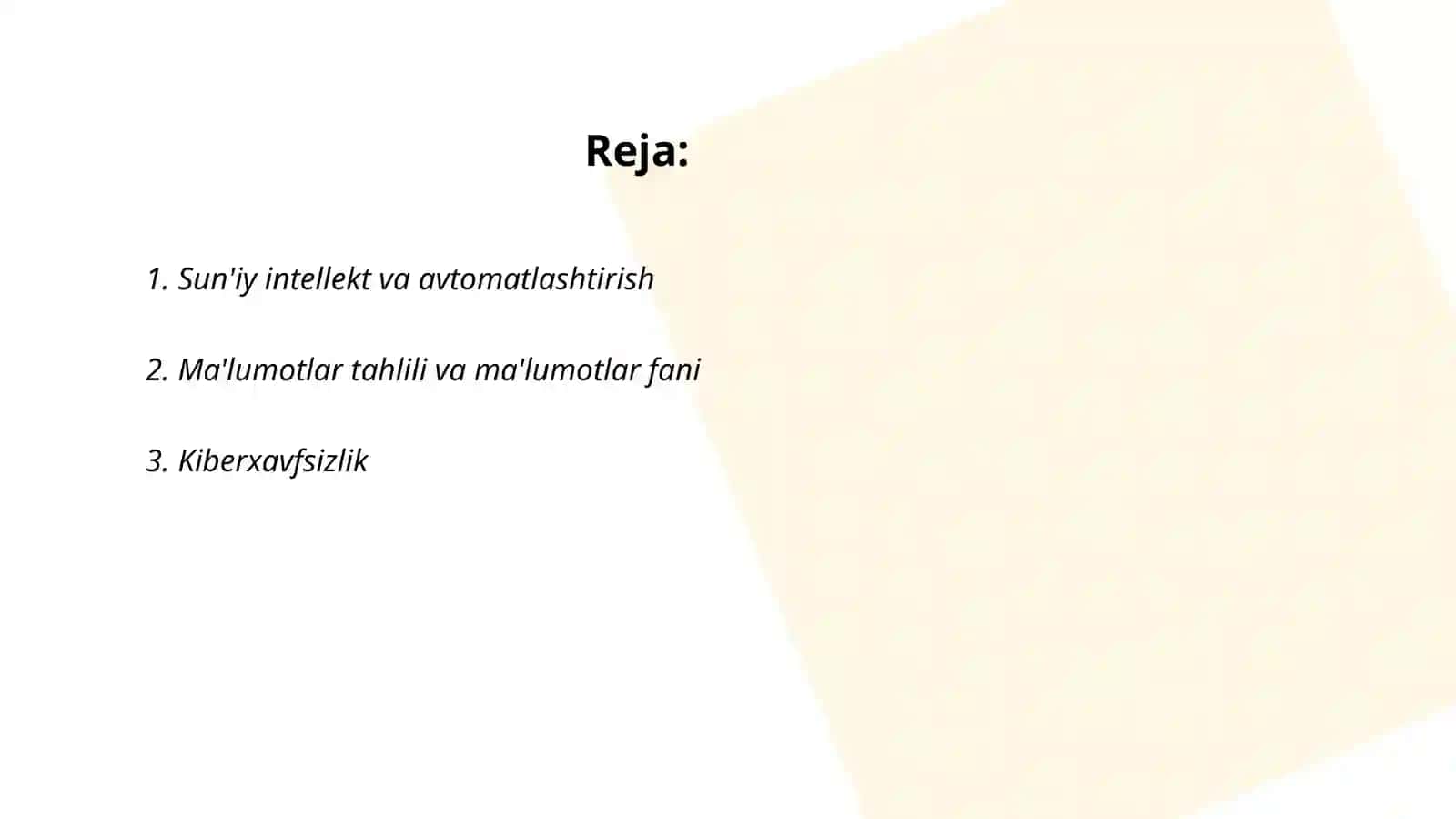 Sun'iy intellekt va avtomatlashtirish 2